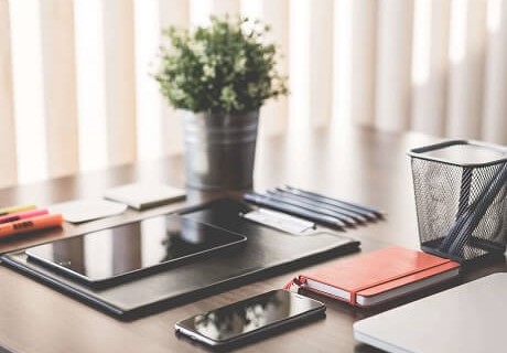 organised office desk